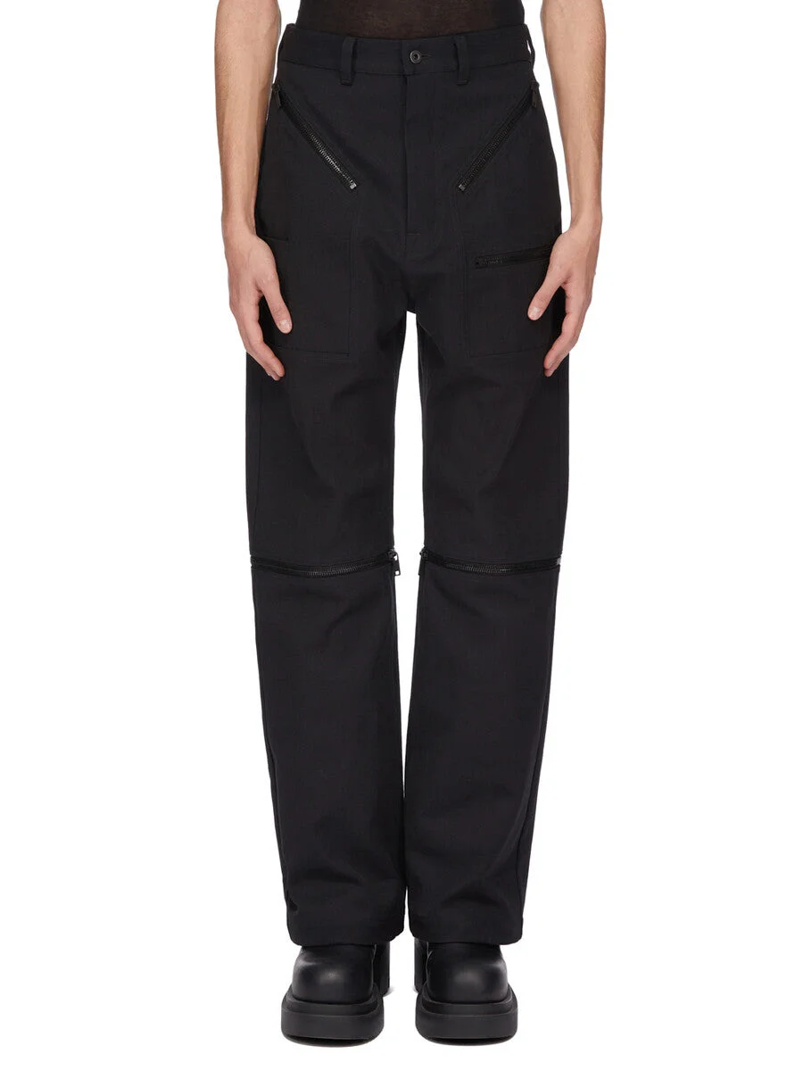 Strobe Convertible Wide-Leg Zip-Detailed Cotton-Twill Trousers Brown - 1