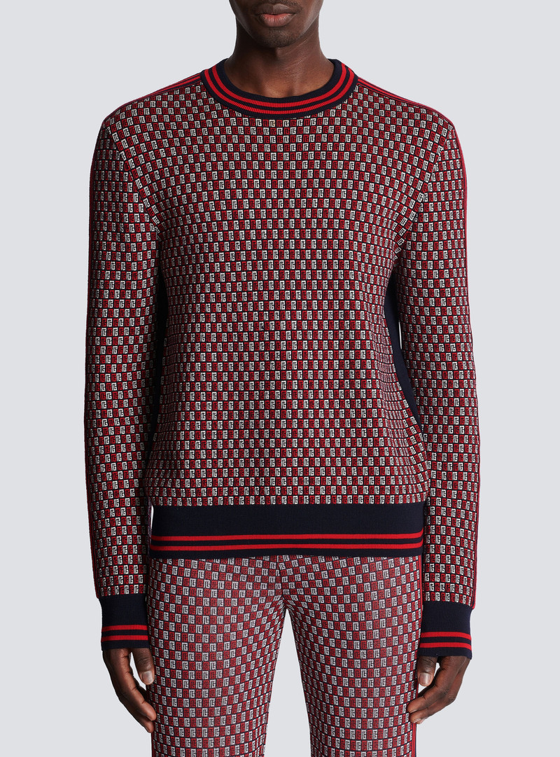 Monogrammed jacquard jumper 8