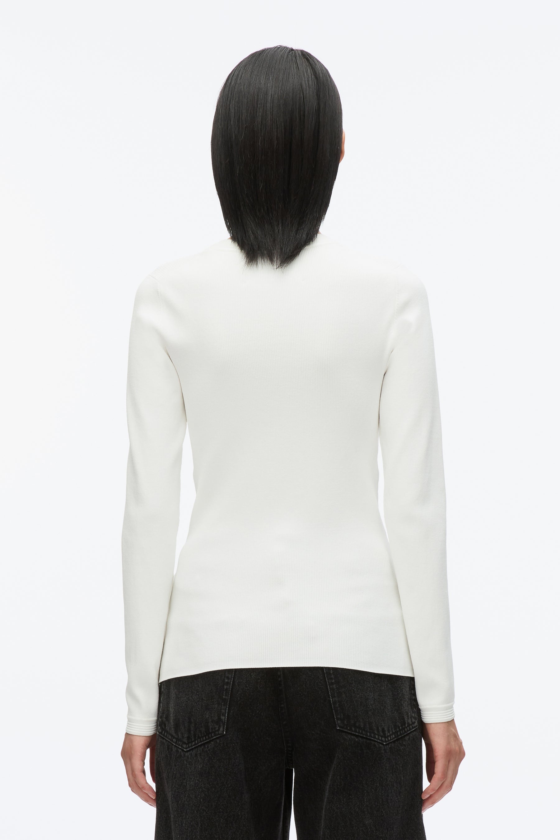 Compact Rib Long Sleeve Tee - 5