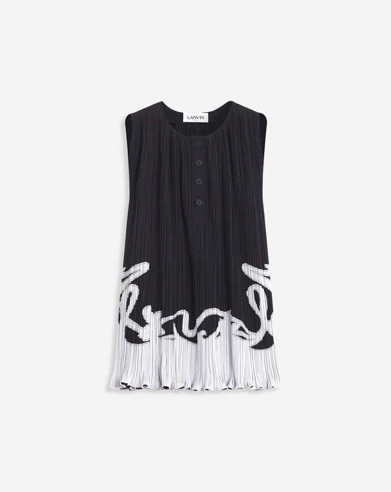 SLEEVELESS PLEATED TOP - 1