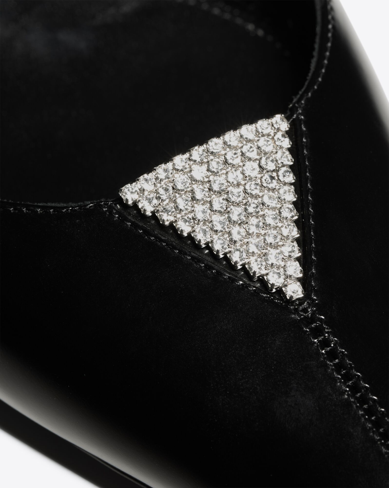 cherish slingback pumps in glazed leather with rhinestones - 4