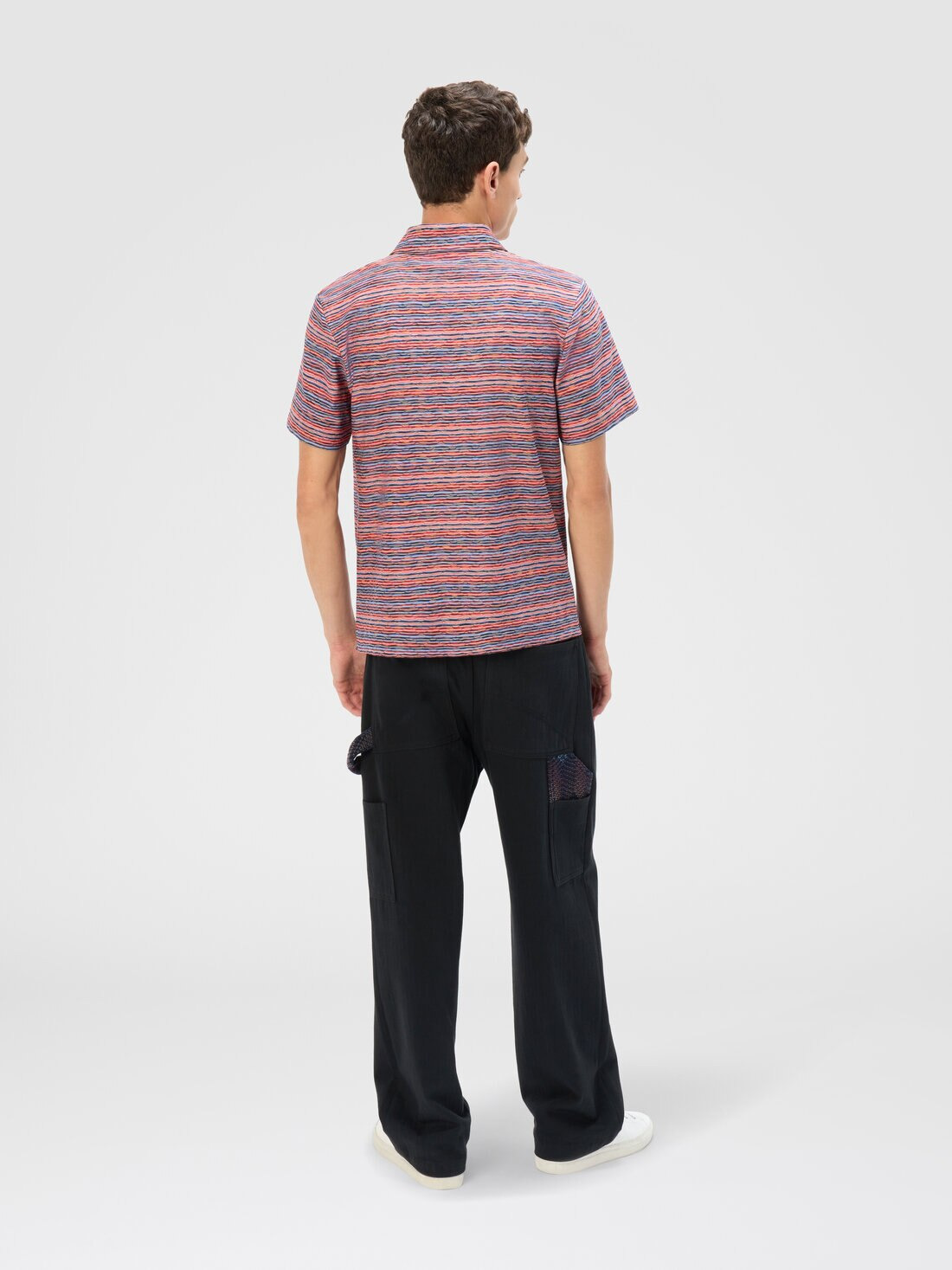Short Sleeve Polo in Flame Jersey - 3