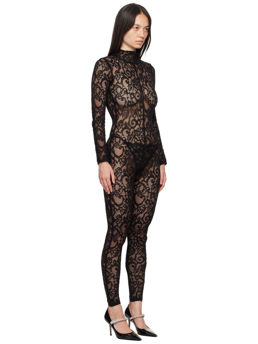 Black Lace Jumpsuit - 2