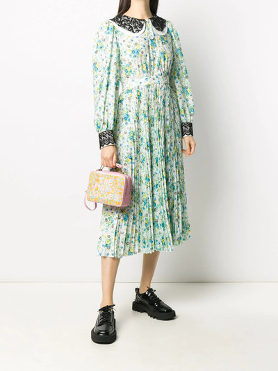 MSGM floral print pleated dress outlook