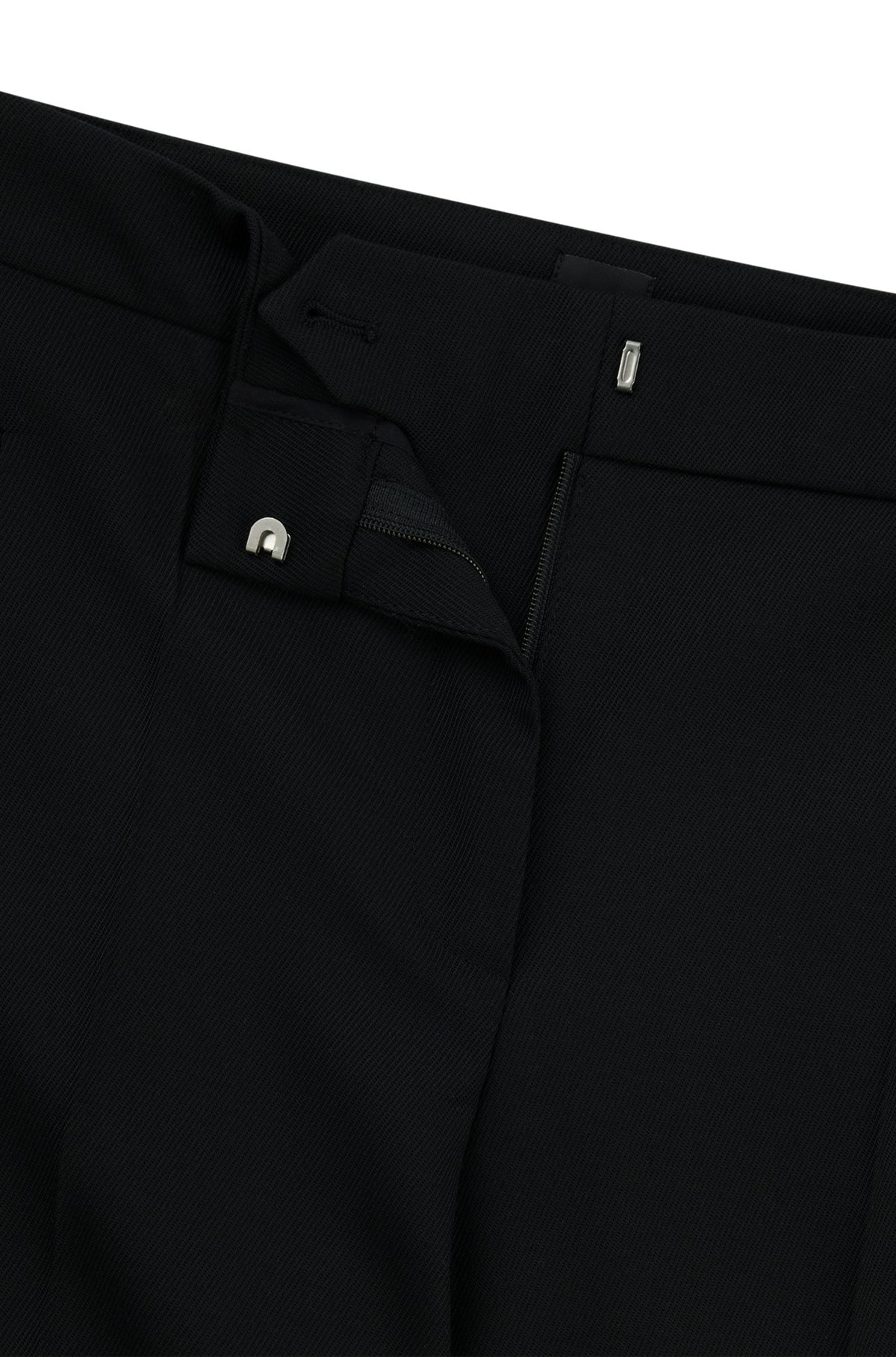 REGULAR-FIT FLARED TROUSERS IN WOOL TWILL - 6