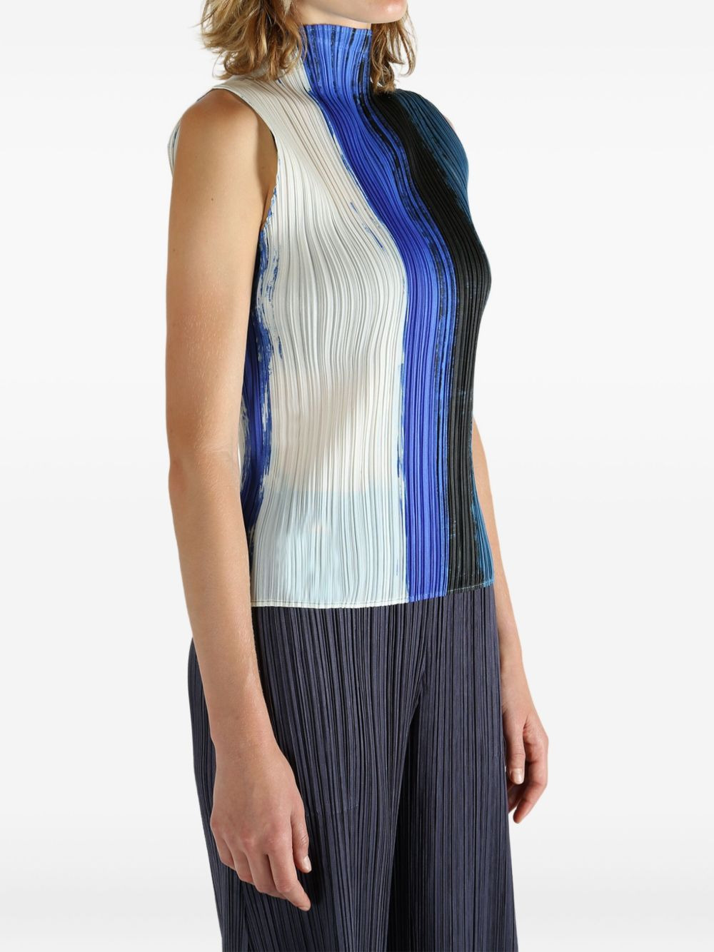 paint-effect pleated top - 4