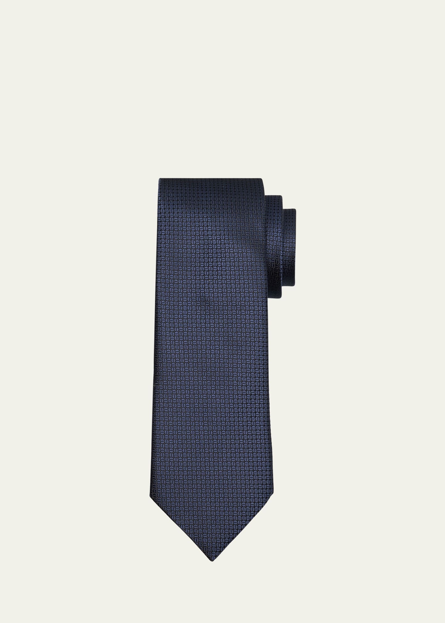 Men's Tonal Geometric Jacquard Tie - 1