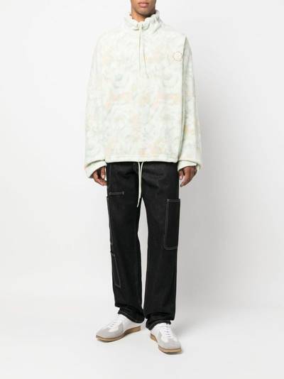 Martine Rose floral-print fleece jumper outlook
