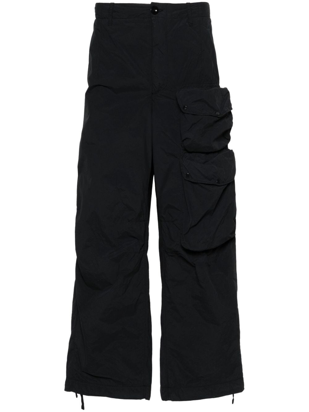 crinkled cargo trousers - 1