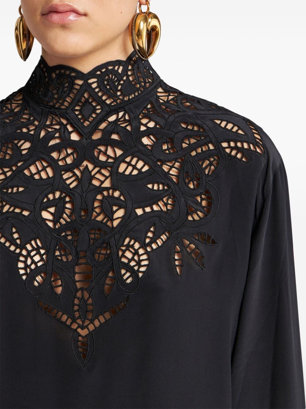crepe de chine blouse - 5