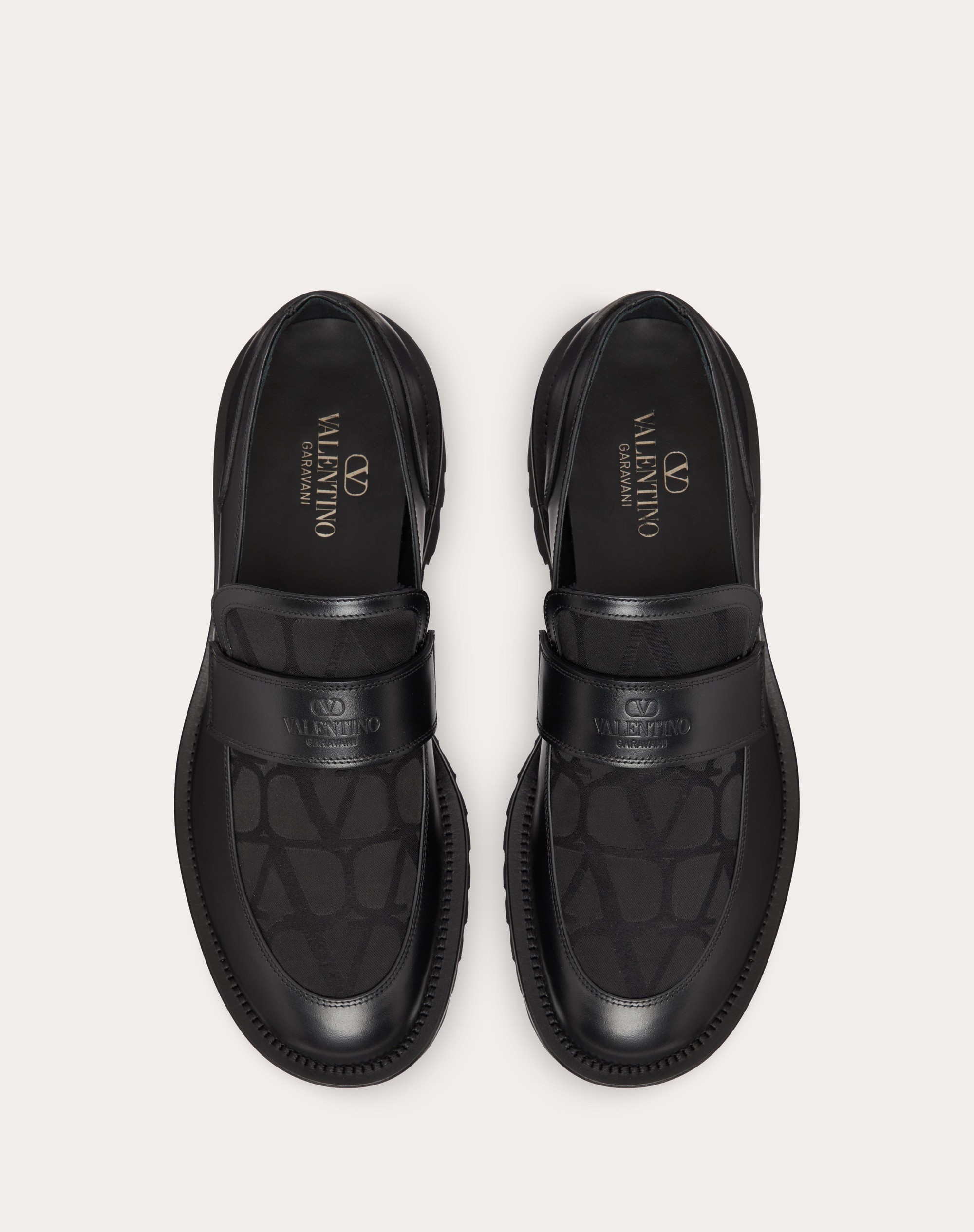 LOAFER IN TOILE ICONOGRAPHE TECHNICAL FABRIC AND CALFSKIN - 4