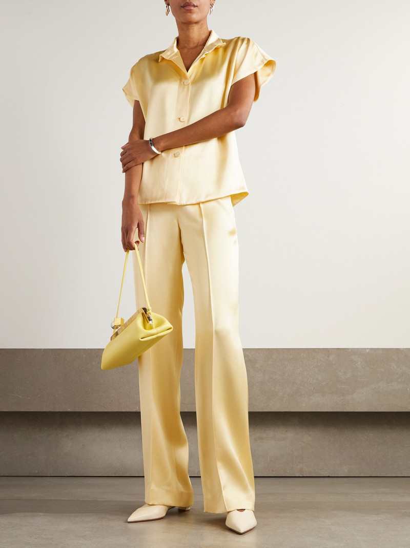 Another Tomorrow Satin shirt Yellow outlook