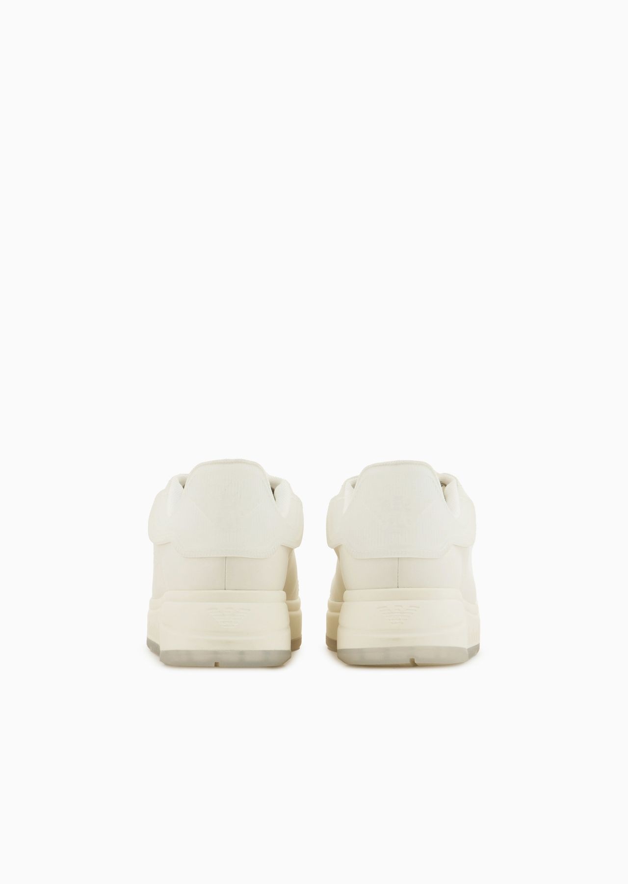 Leather sneakers with semi-transparent back and knurled sole - 7