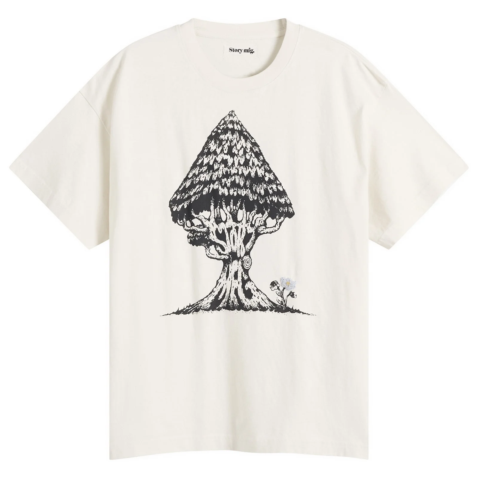 Story mfg. Hand Embroidered Grateful T-Shirt - 1