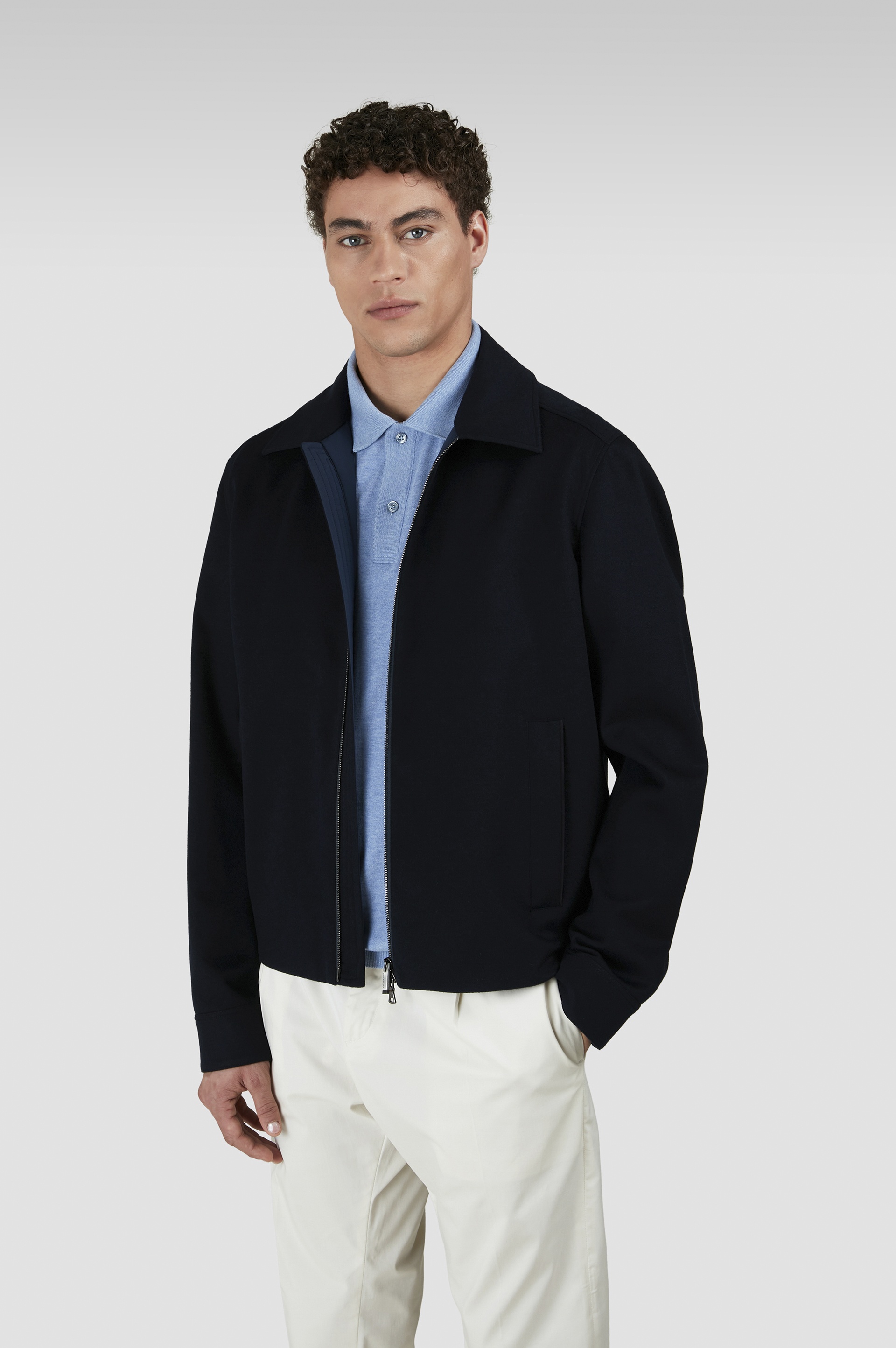 CASHMERE SHACKET WITH LEATHER TRIMS - 9