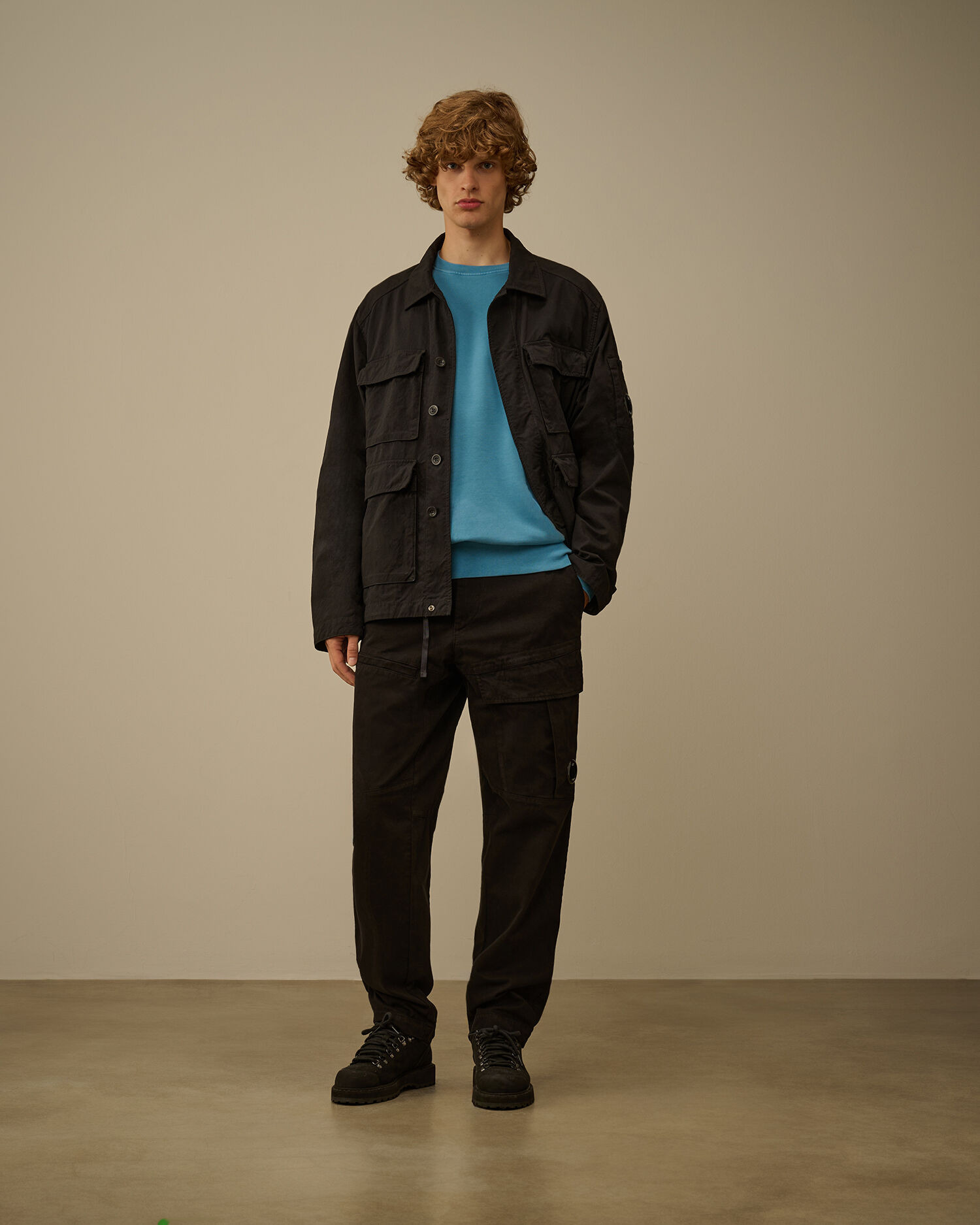 Stretch Sateen Loose Cargo Pants - 2
