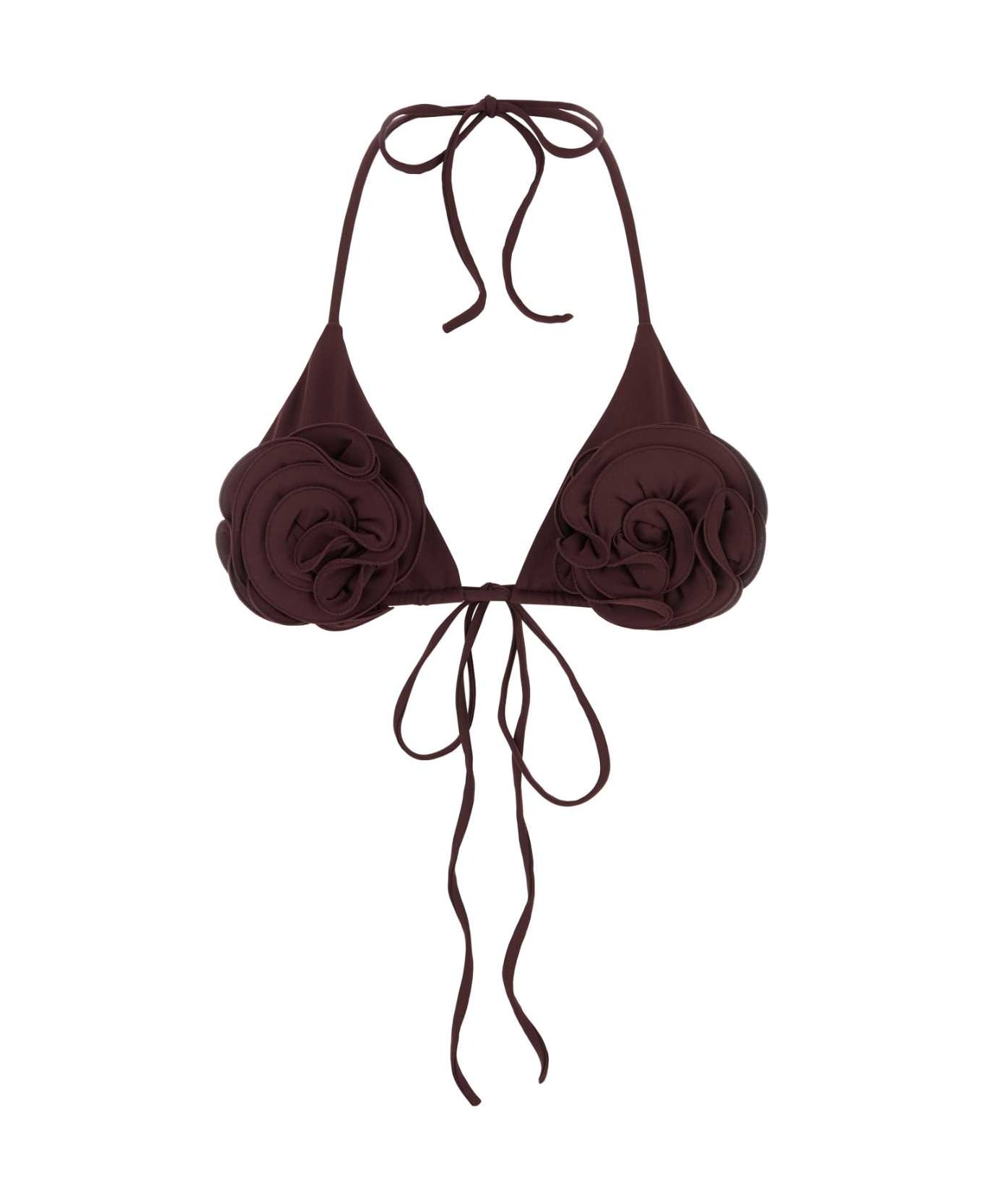 Grape Stretch Nylon Bikini Top - 1