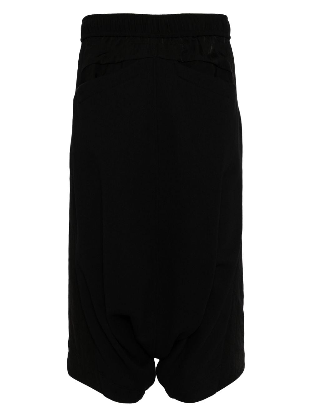drop-crotch cotton track shorts - 2