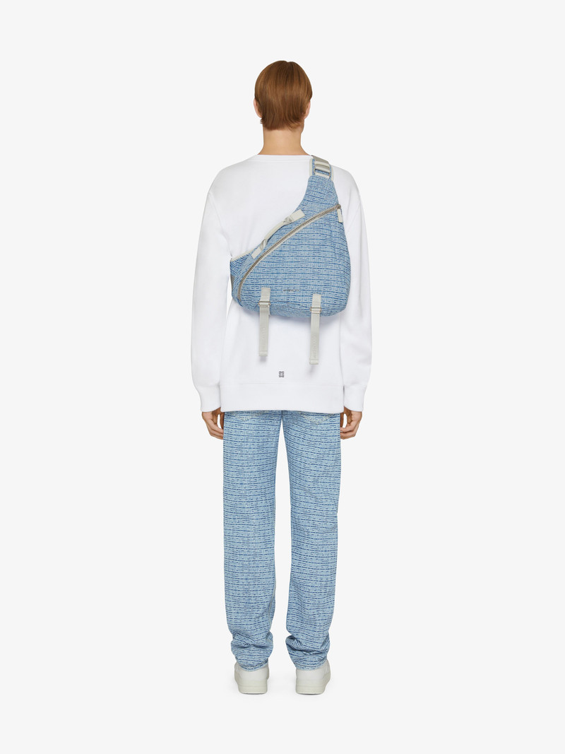Givenchy MEDIUM G-ZIP TRIANGLE BAG IN 4G DENIM outlook