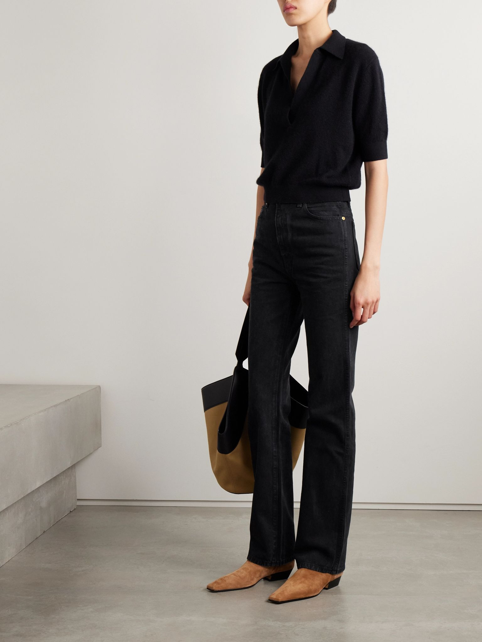 Danielle high-rise slim-leg jeans Black - 2