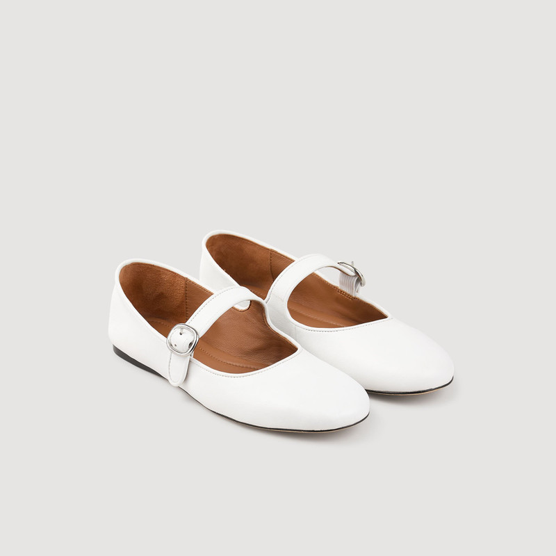 Sandro SHINY LEATHER BALLET FLATS outlook