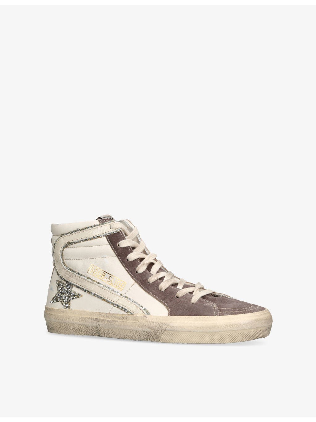 Slide 82818 Logo-Embossed Leather High-Top Trainers - 3