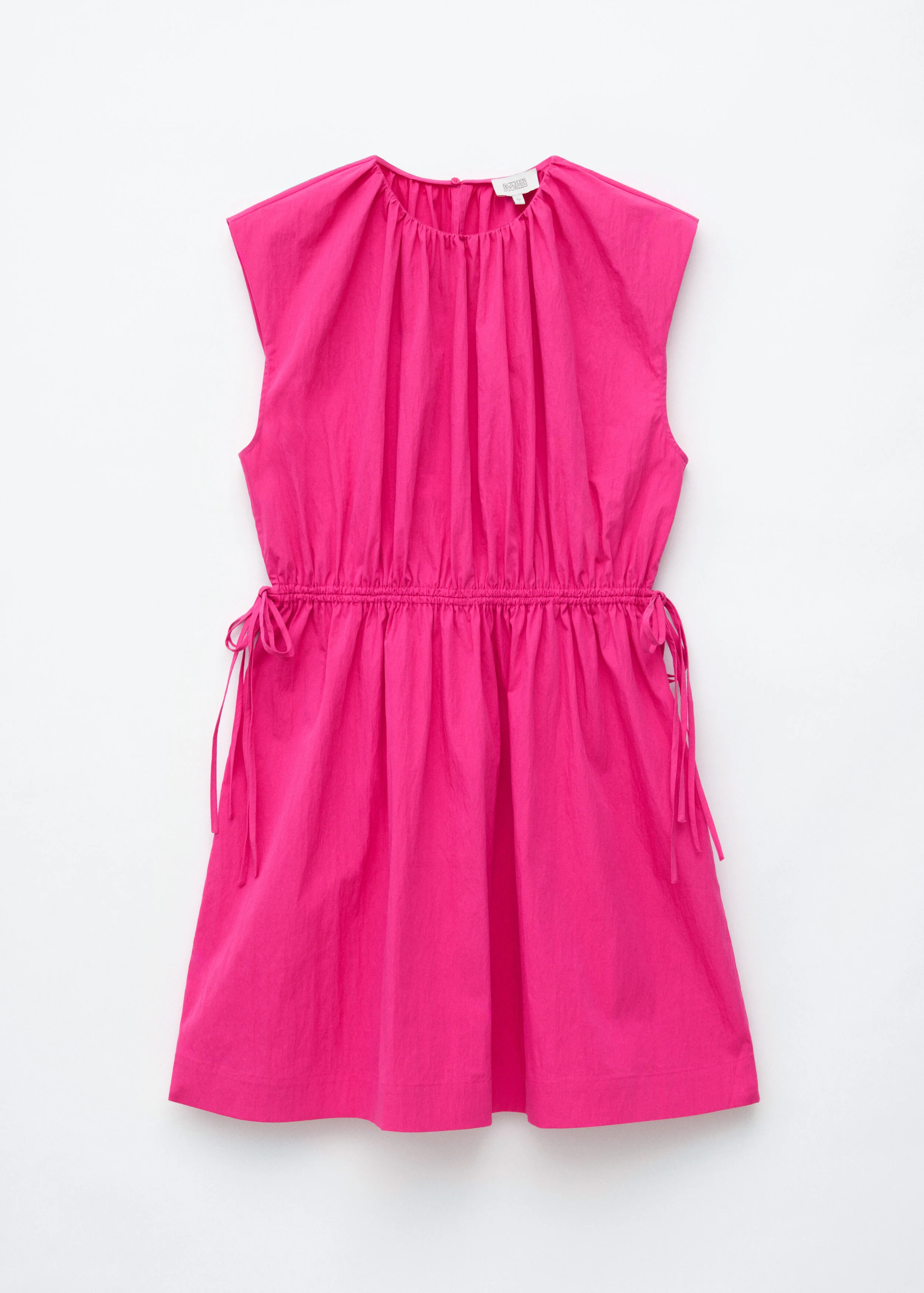 Drawstring Waist Sleeveless Dress - 1
