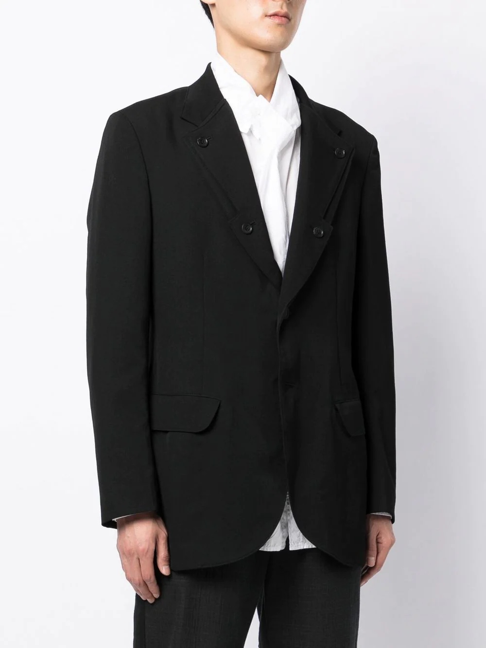 single-breasted fitted blazer - 3