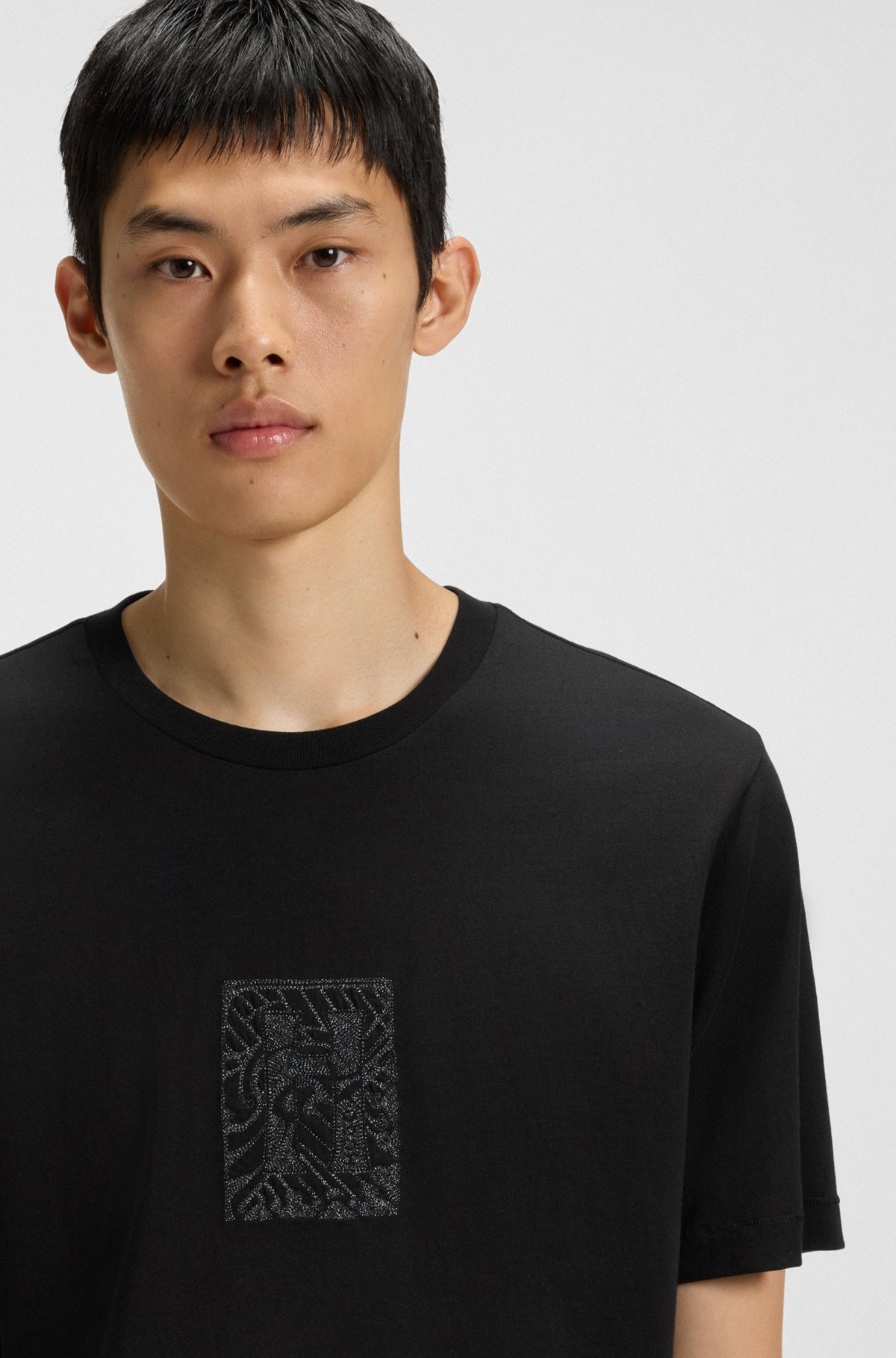 EMBROIDERED-ARTWORK T-SHIRT IN COTTON JERSEY - 3