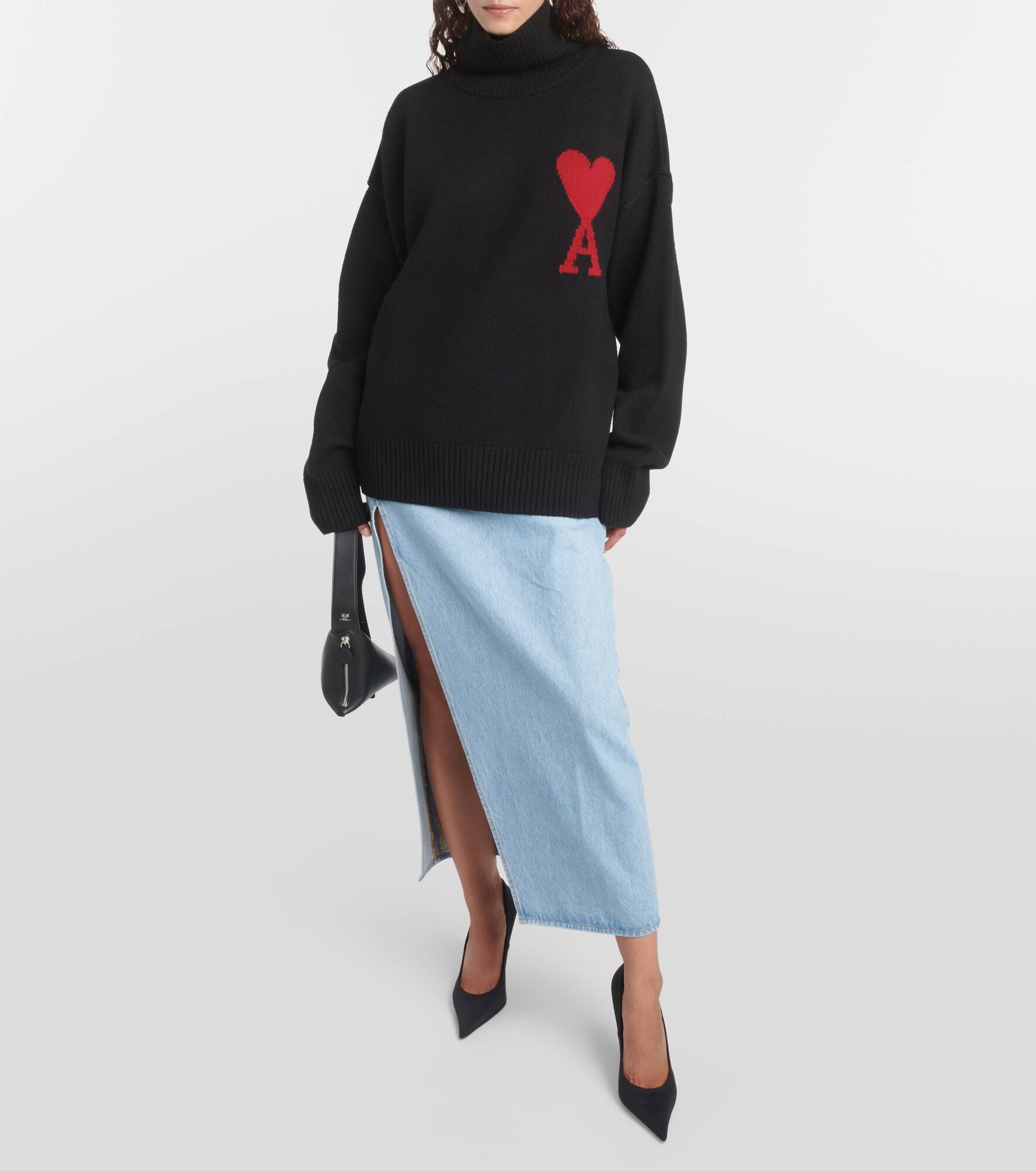 Ami de Cœur wool turtleneck sweater - 2