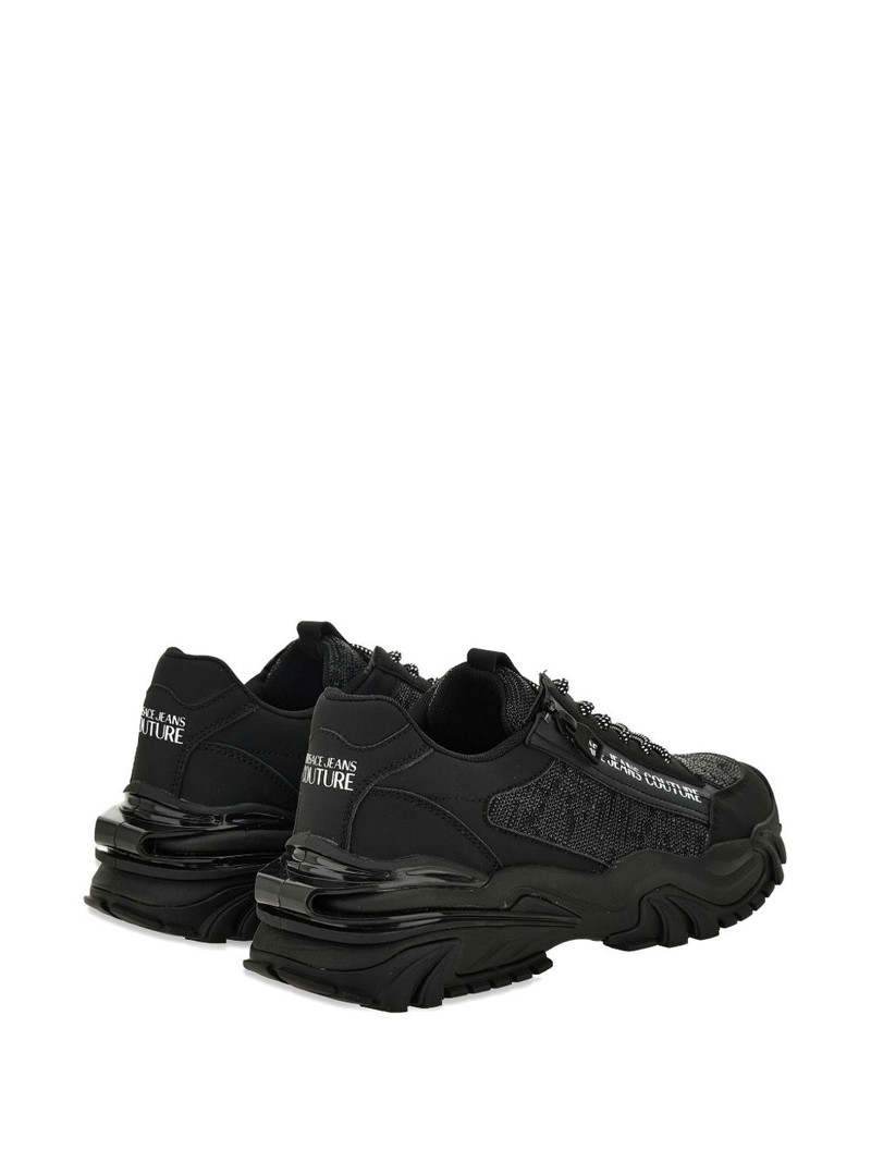 VERSACE JEANS COUTURE zip-detail textured sneakers outlook
