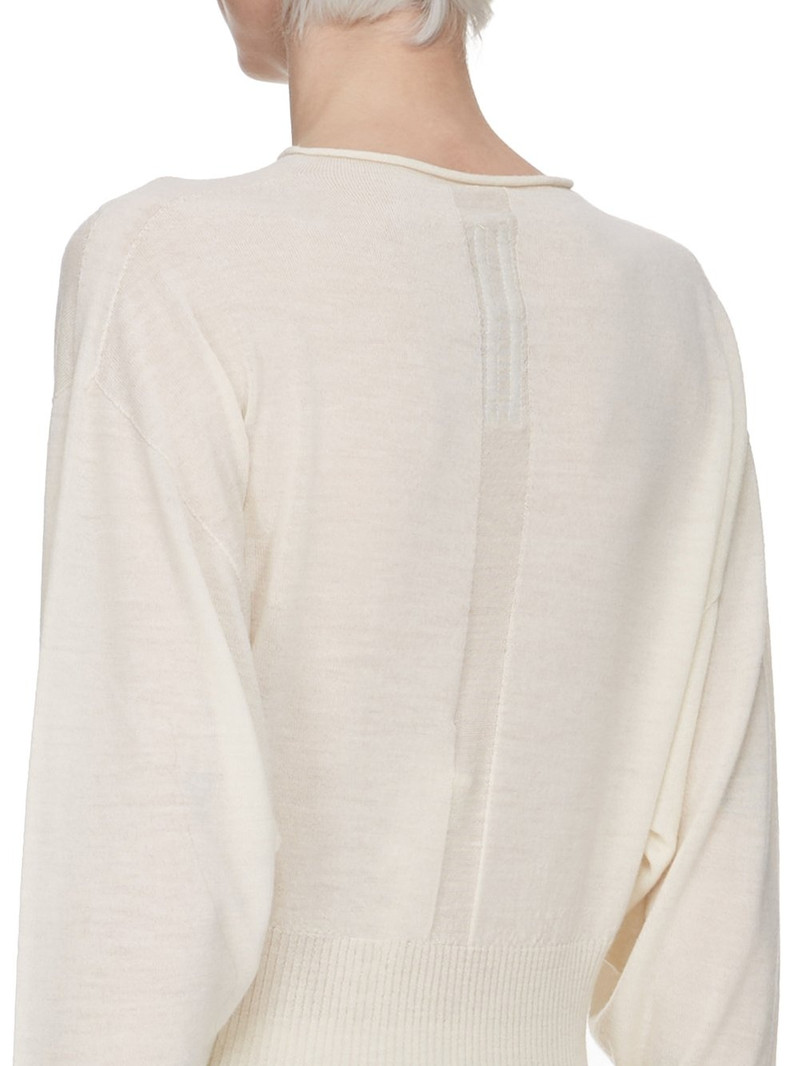 Cropped Semi-Sheer Wool Jumper 4