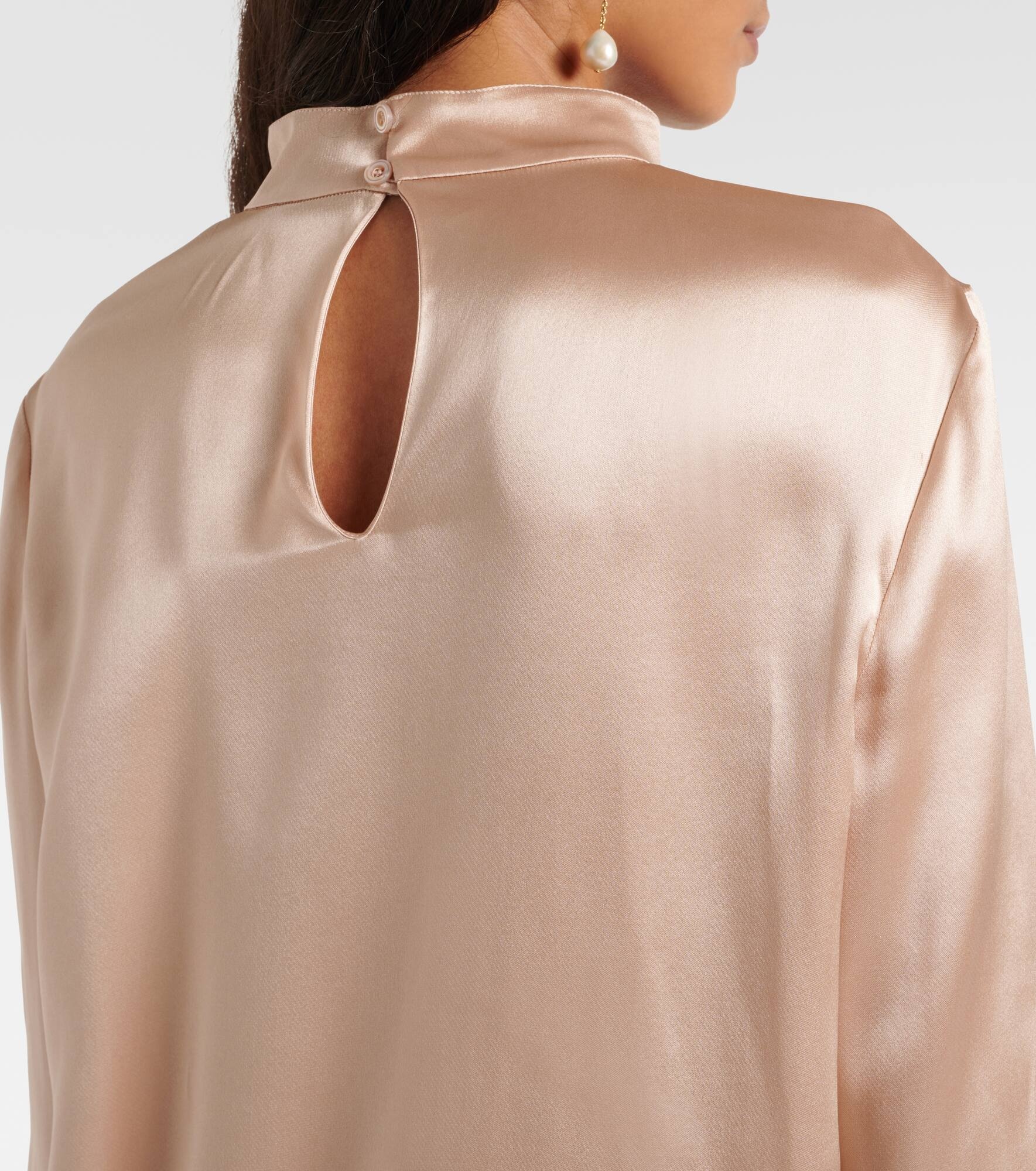 Silk charmeuse blouse - 6
