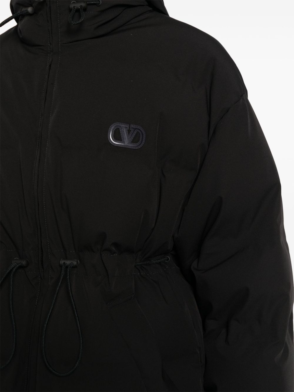 VLogo Signature hooded puffer jacket - 5