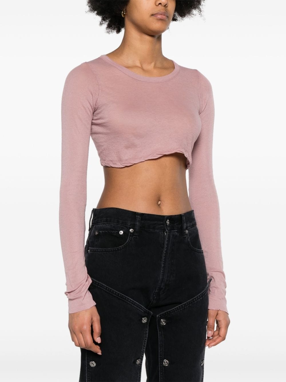 cropped organic cotton T-shirt - 3