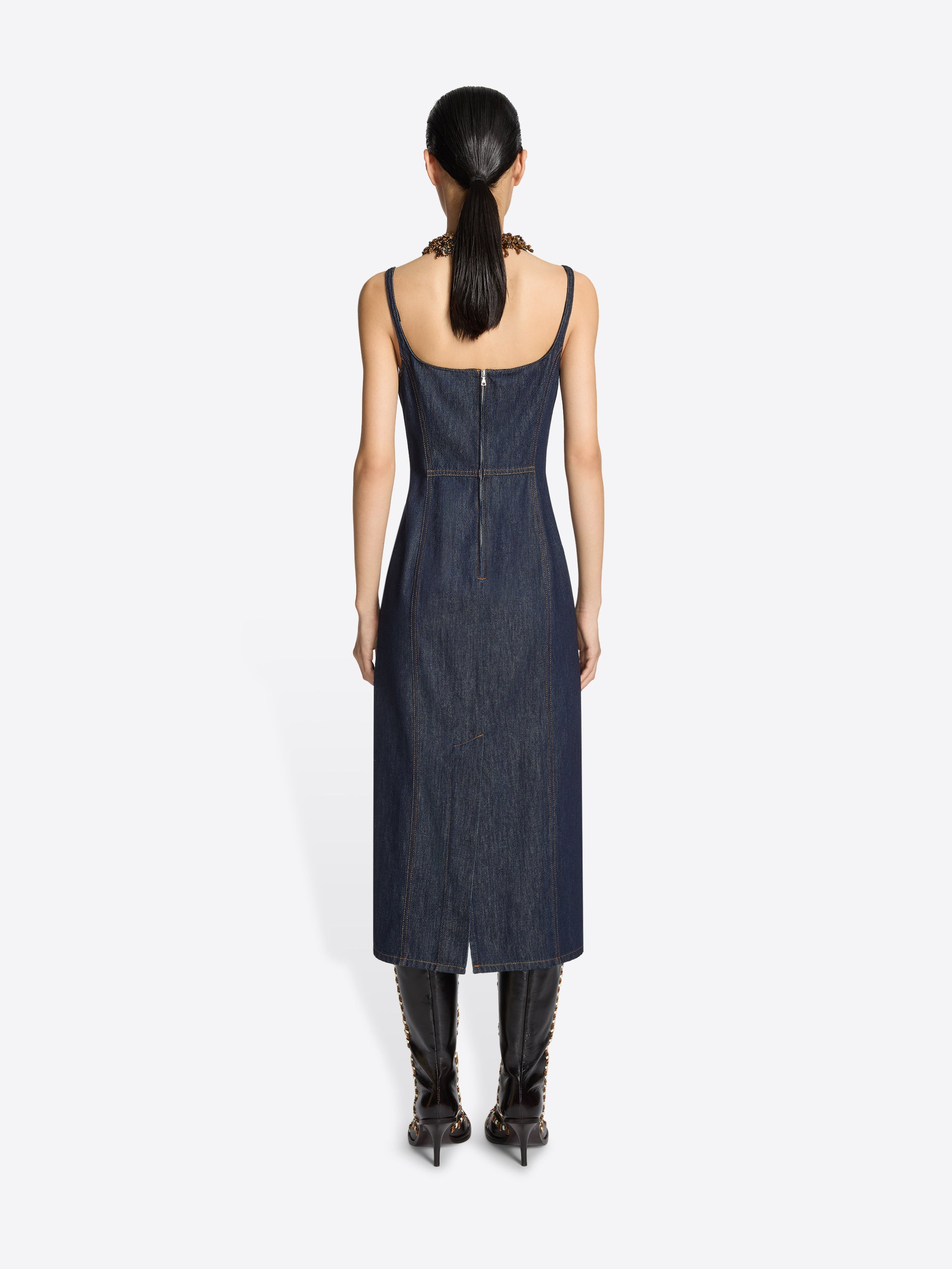 FITTED DENIM DRESS - 4