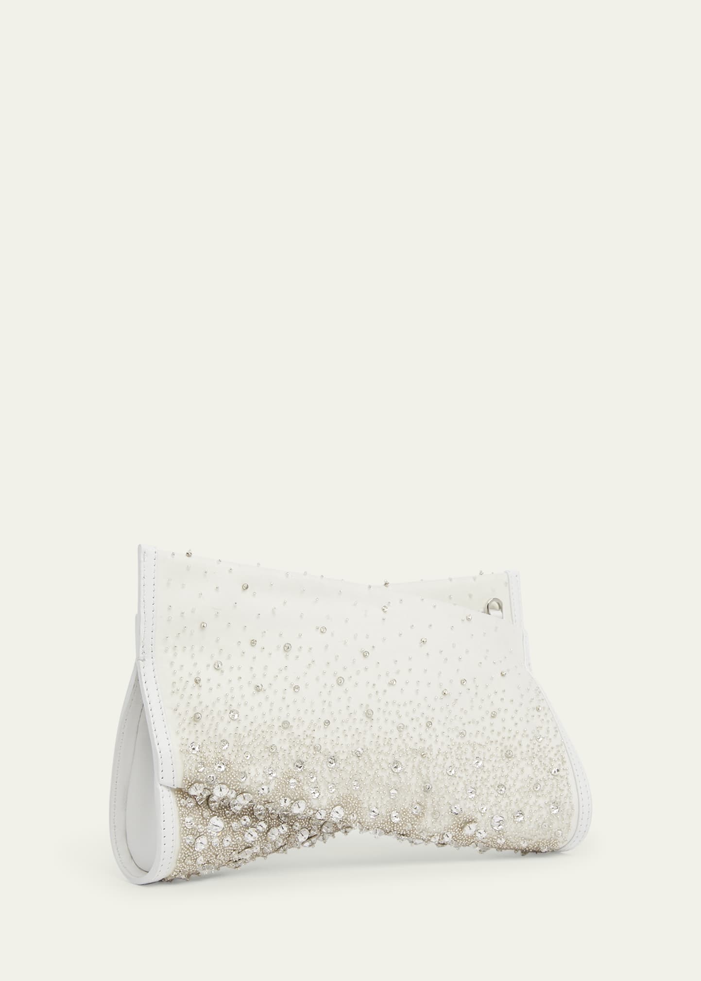 Loubitwist Small Embellished Satin Clutch Bag - 2