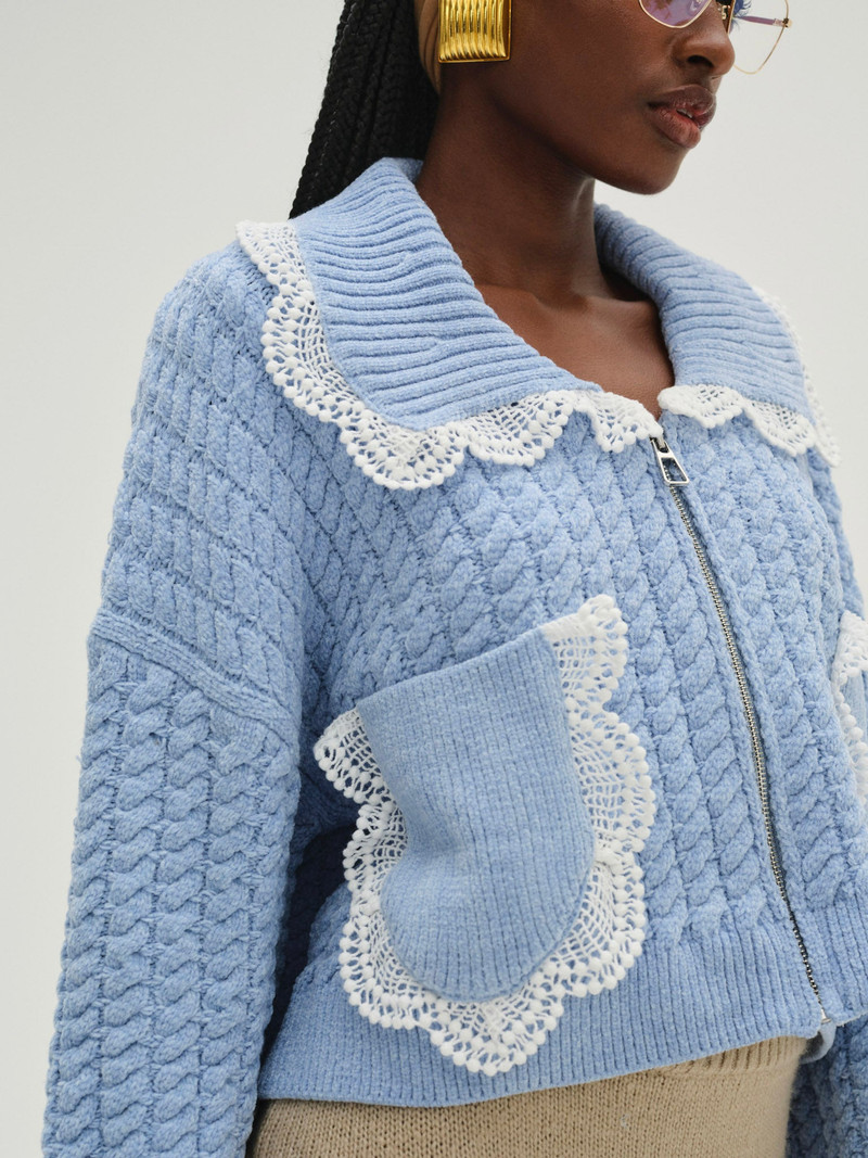 For Love & Lemons Tierra Knit Jacket outlook