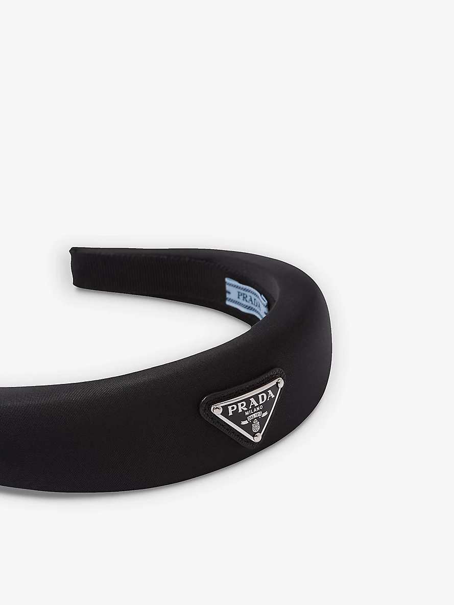 Re-Nylon brand-plaque recycled-nylon headband - 2