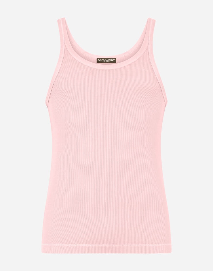 Fine-rib cotton jersey singlet - 3