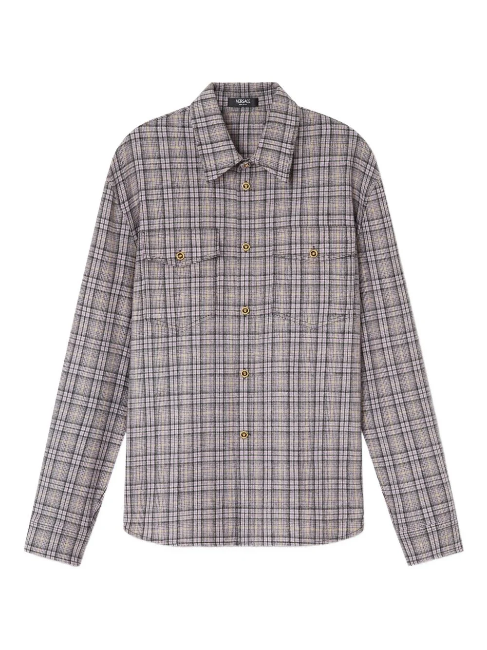 checked long-sleeve shirt - 1