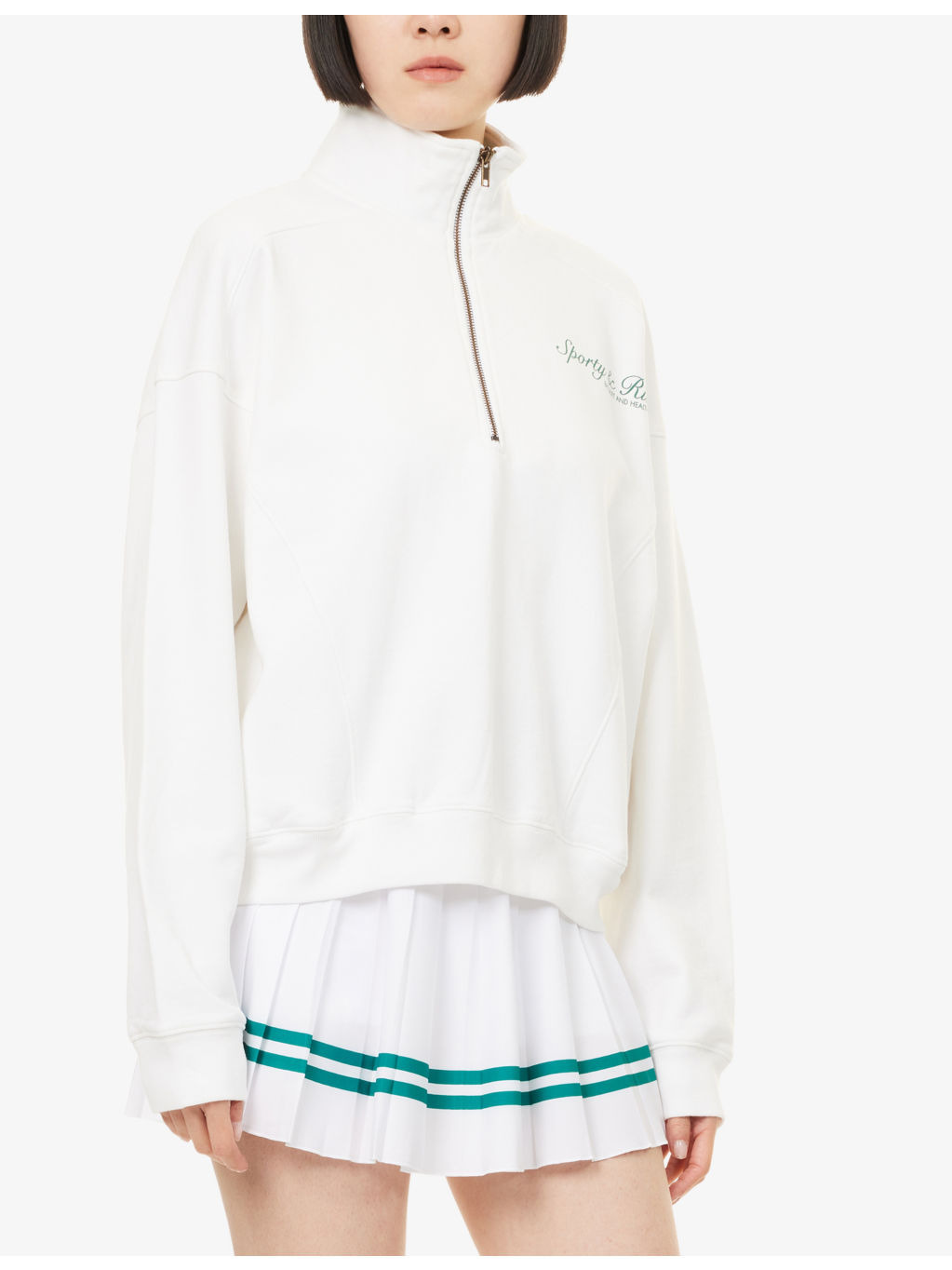 Ezra Quarter-Zip Cotton-Jersey Sweatshirt - 3