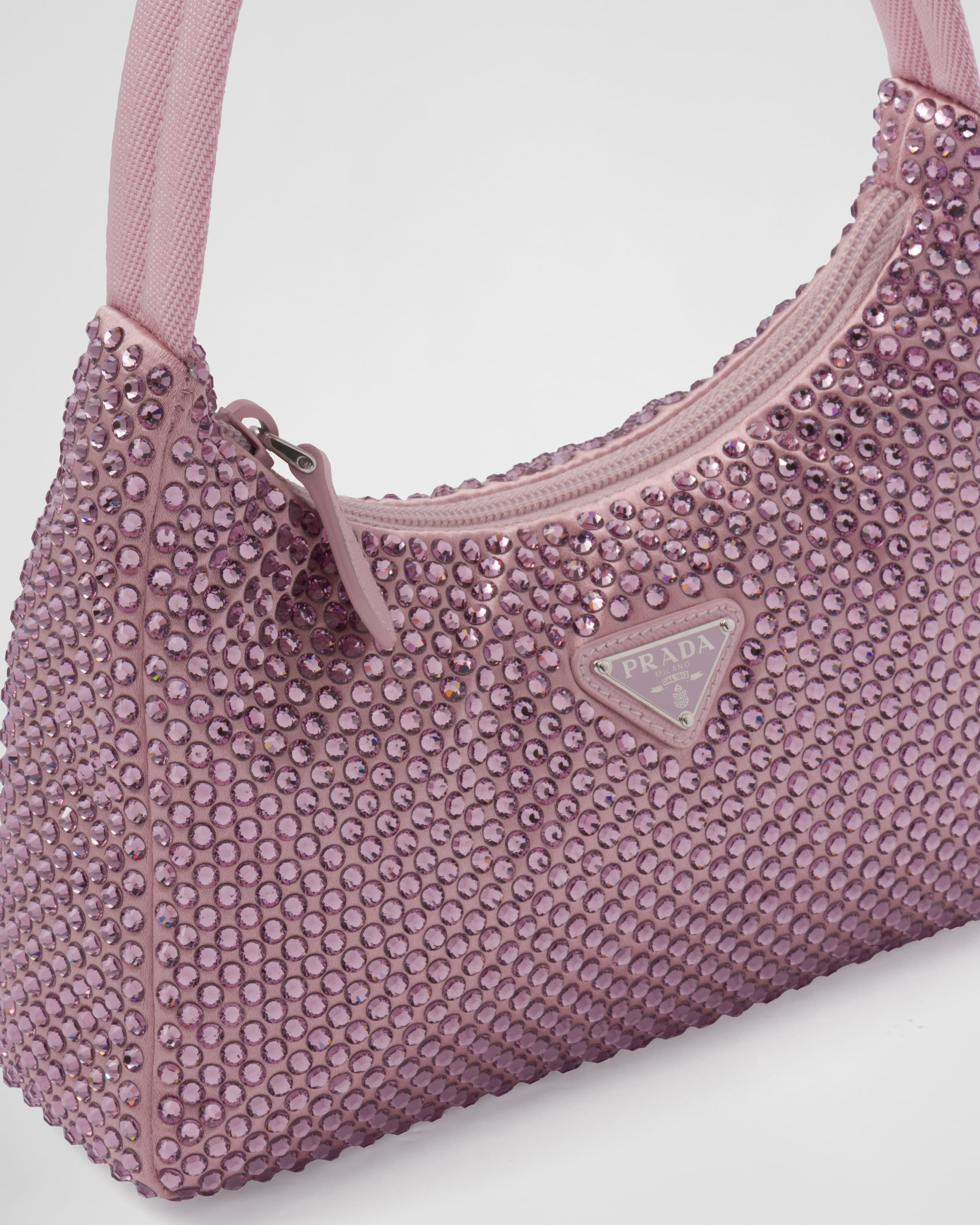 Satin mini-bag with crystals - 6