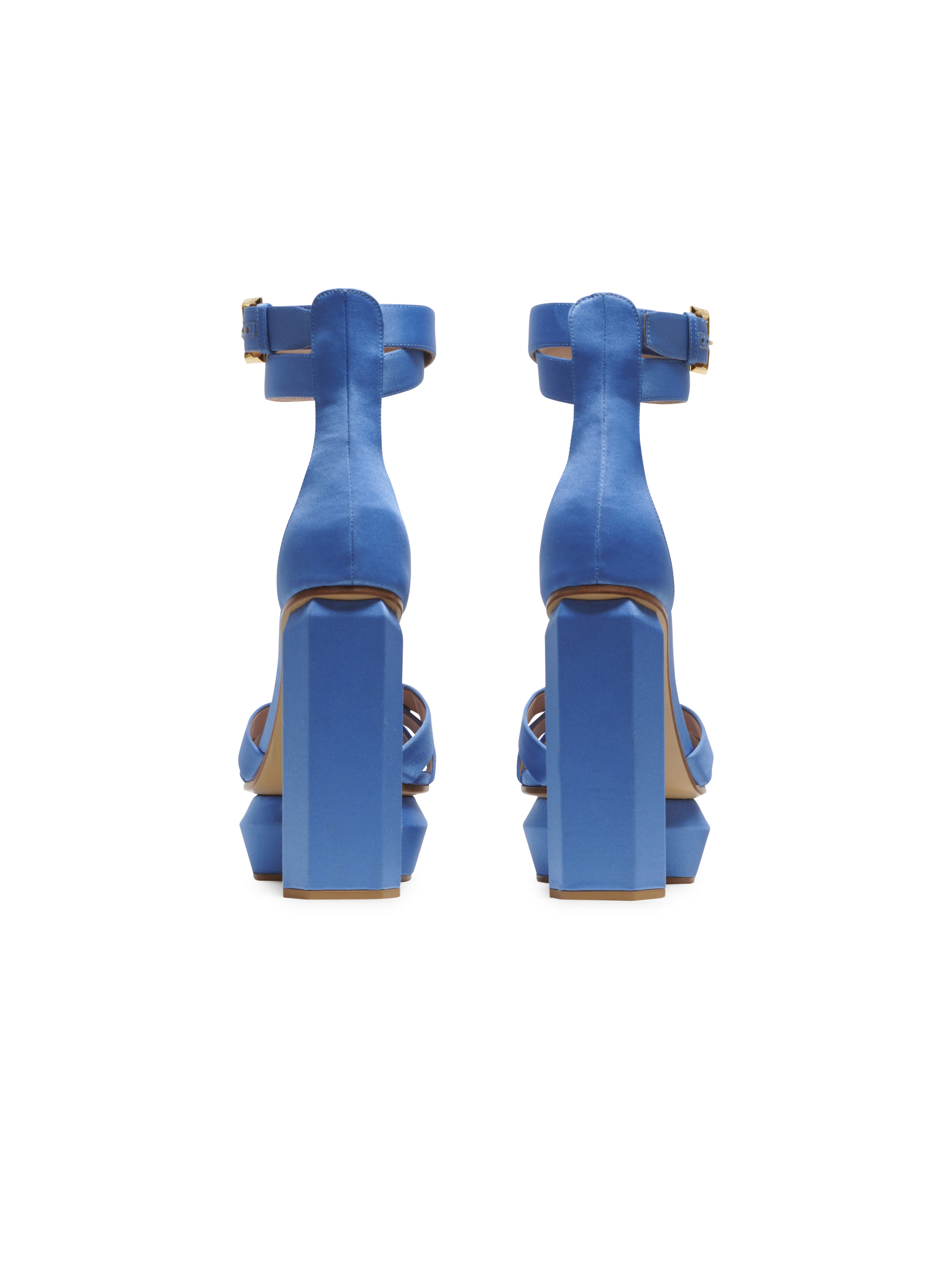 Ava satin platform sandals - 4