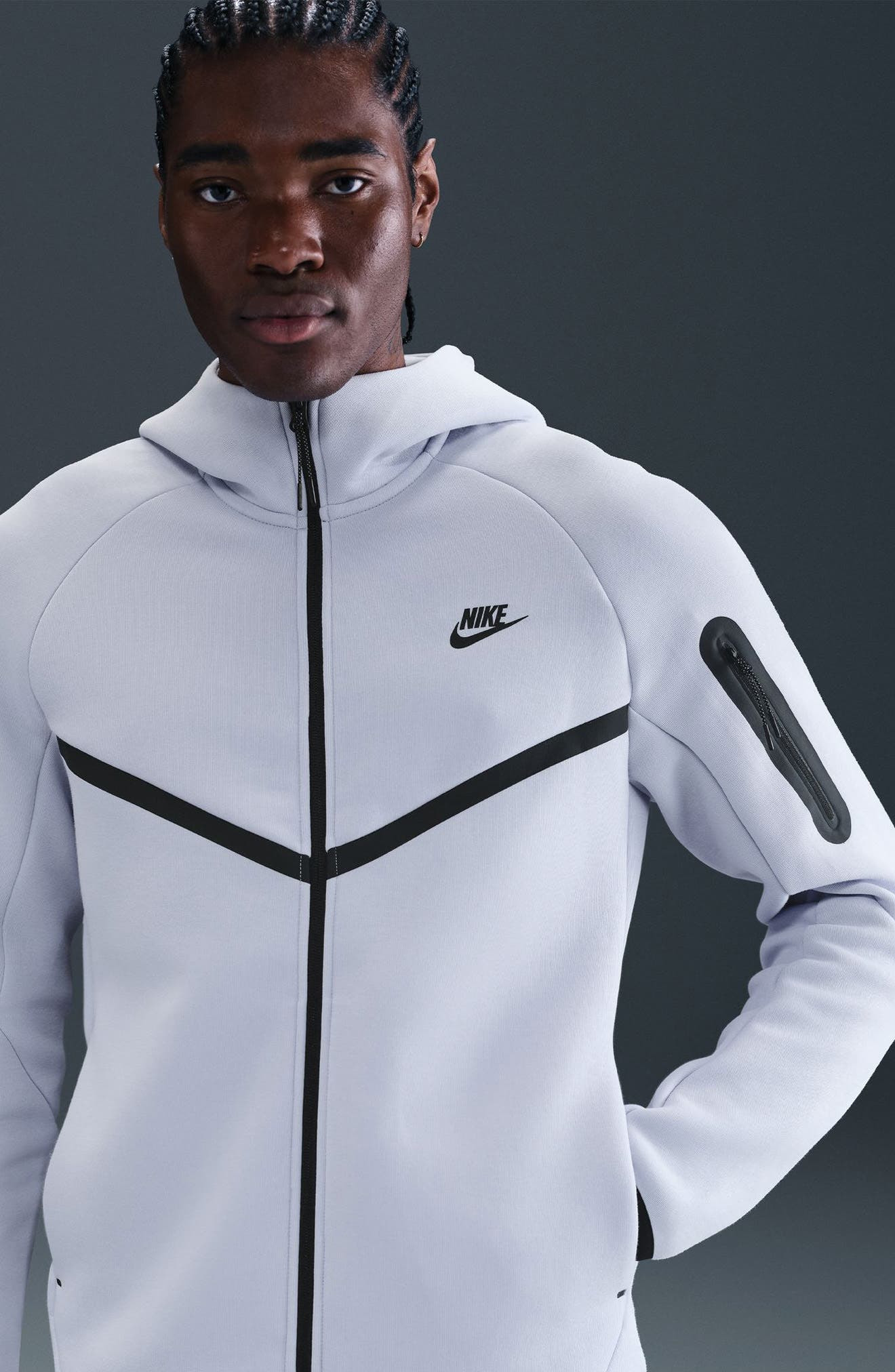 Nike Tech Windrunner Zip Hoodie in Ghost at Nordstrom - 8