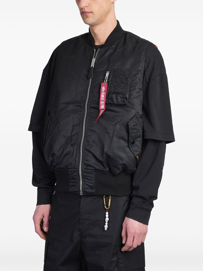 ALPHA INDUSTRIES logo-strap bomber jacket outlook