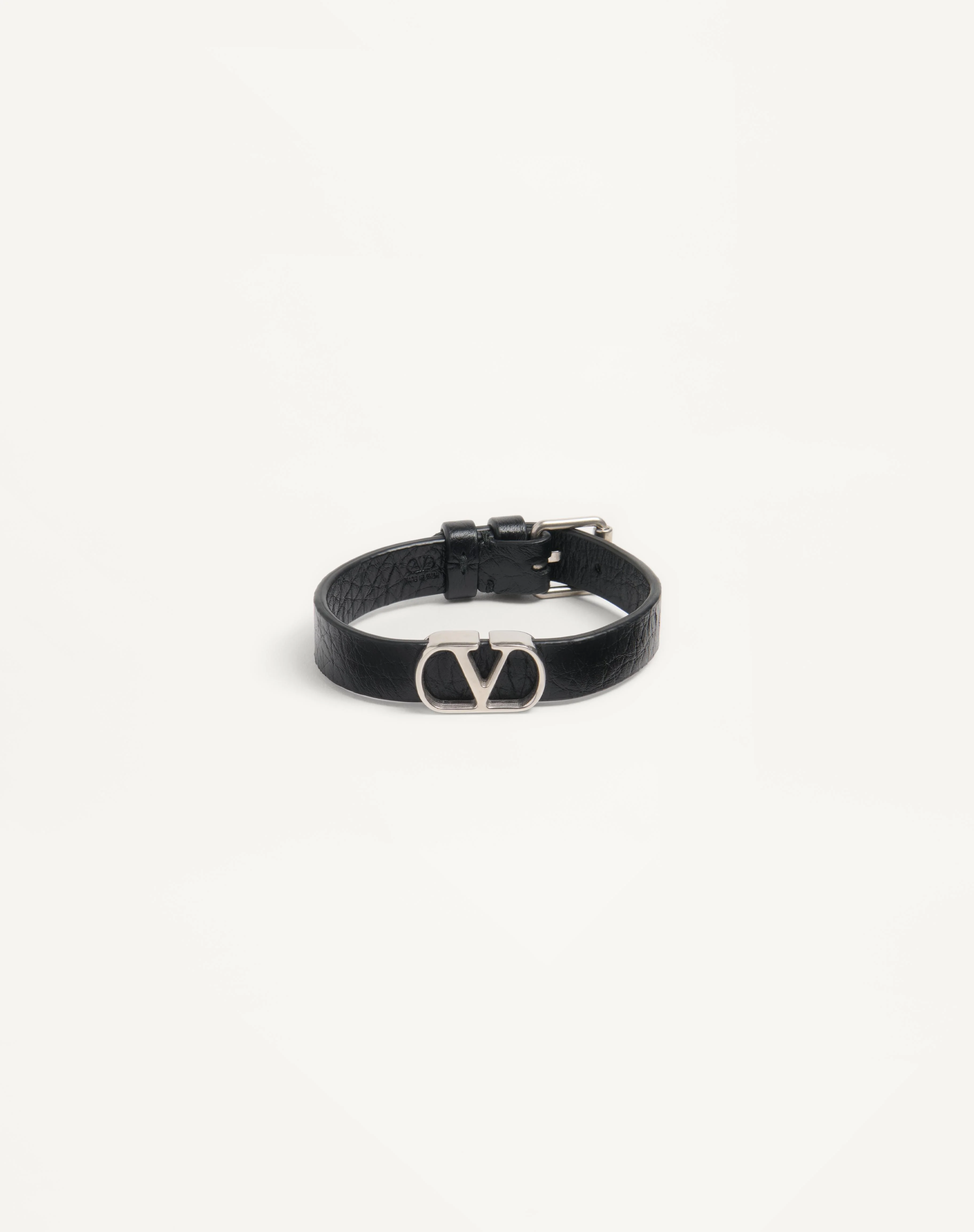 VLOGO SIGNATURE GRAINY CALFSKIN BRACELET - 1