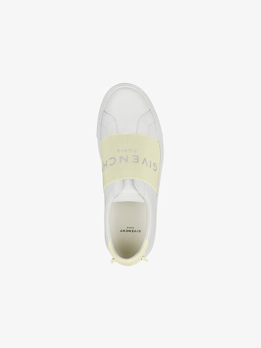 SNEAKERS IN LEATHER WITH WEBBING - 5