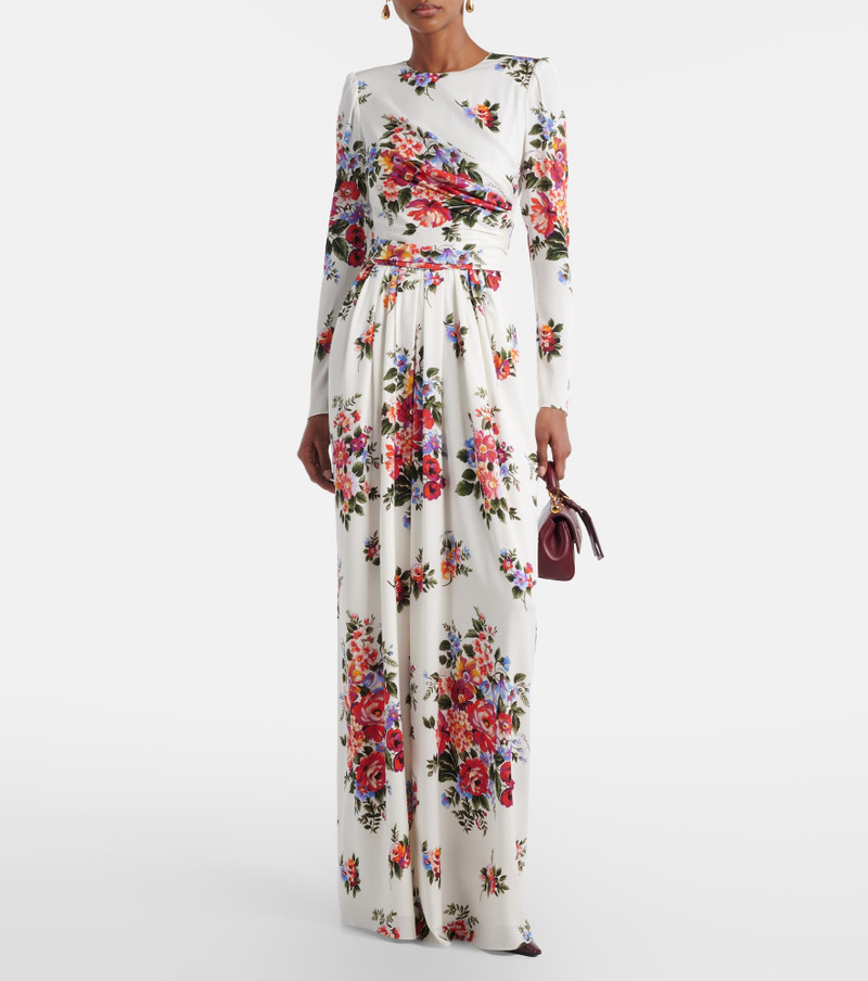 Dolce & Gabbana Floral silk-blend charmeuse gown outlook