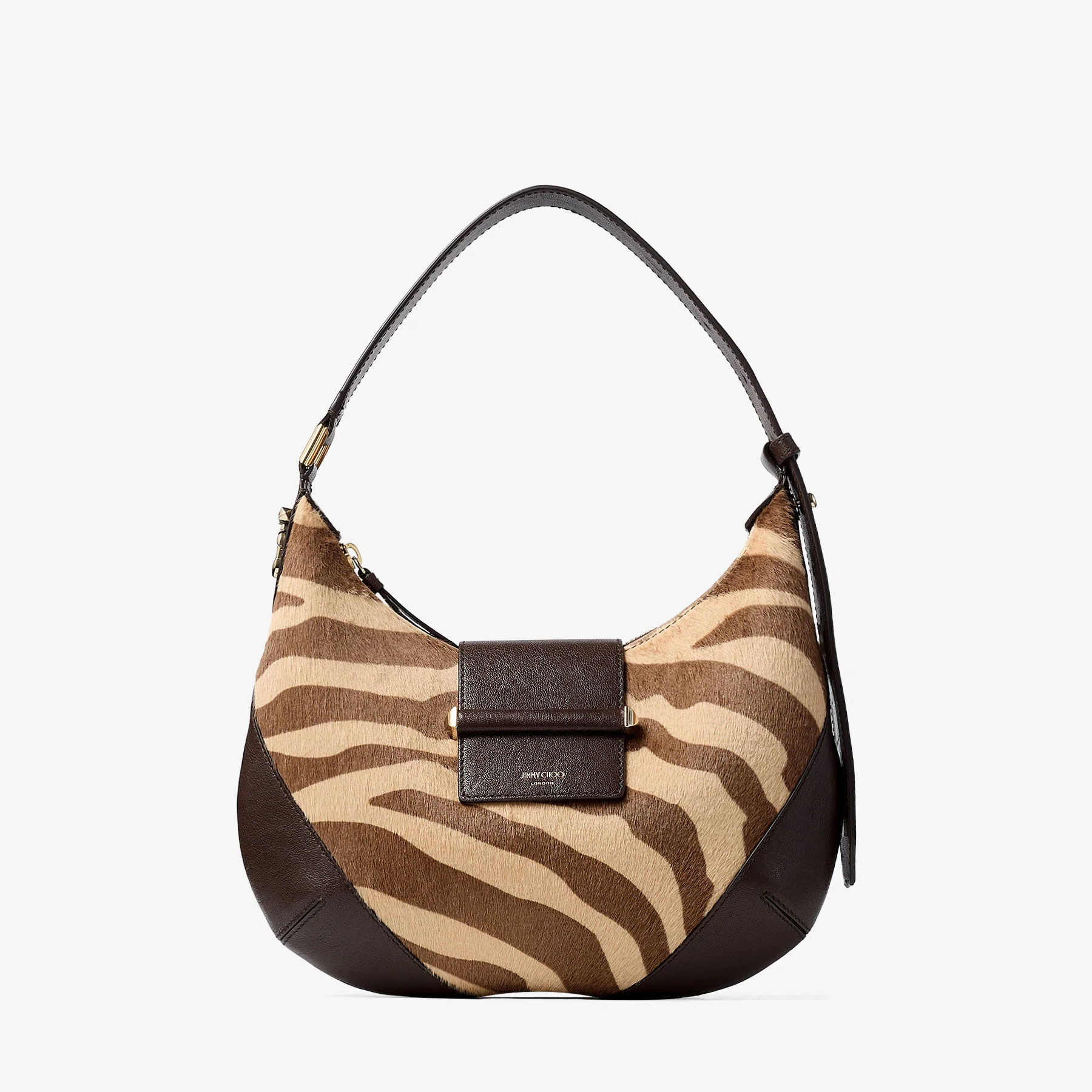 Bar Hobo S
Natural Zebra Print Pony Leather Shoulder Bag - 1